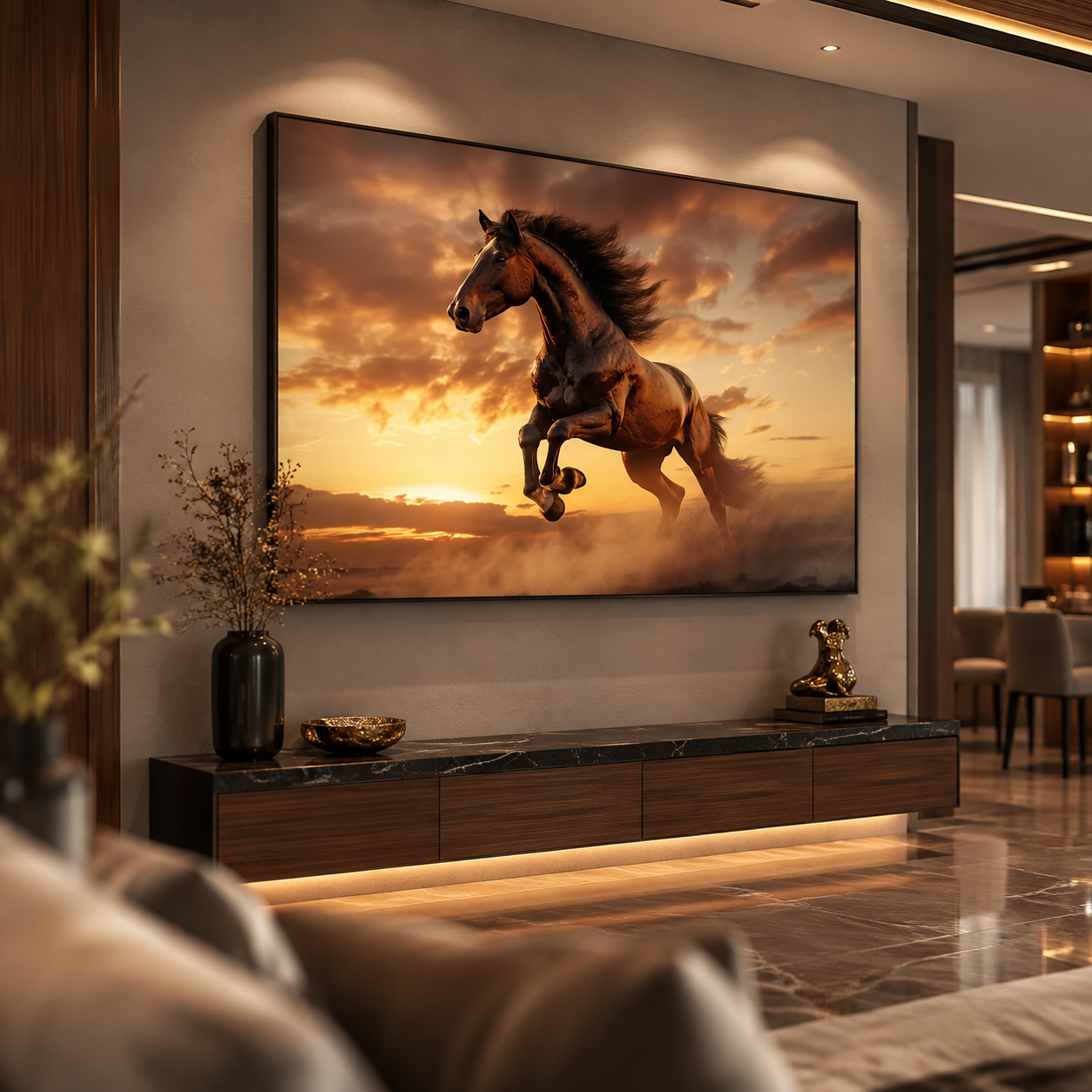 Quadro Decorativo Cavalo Running