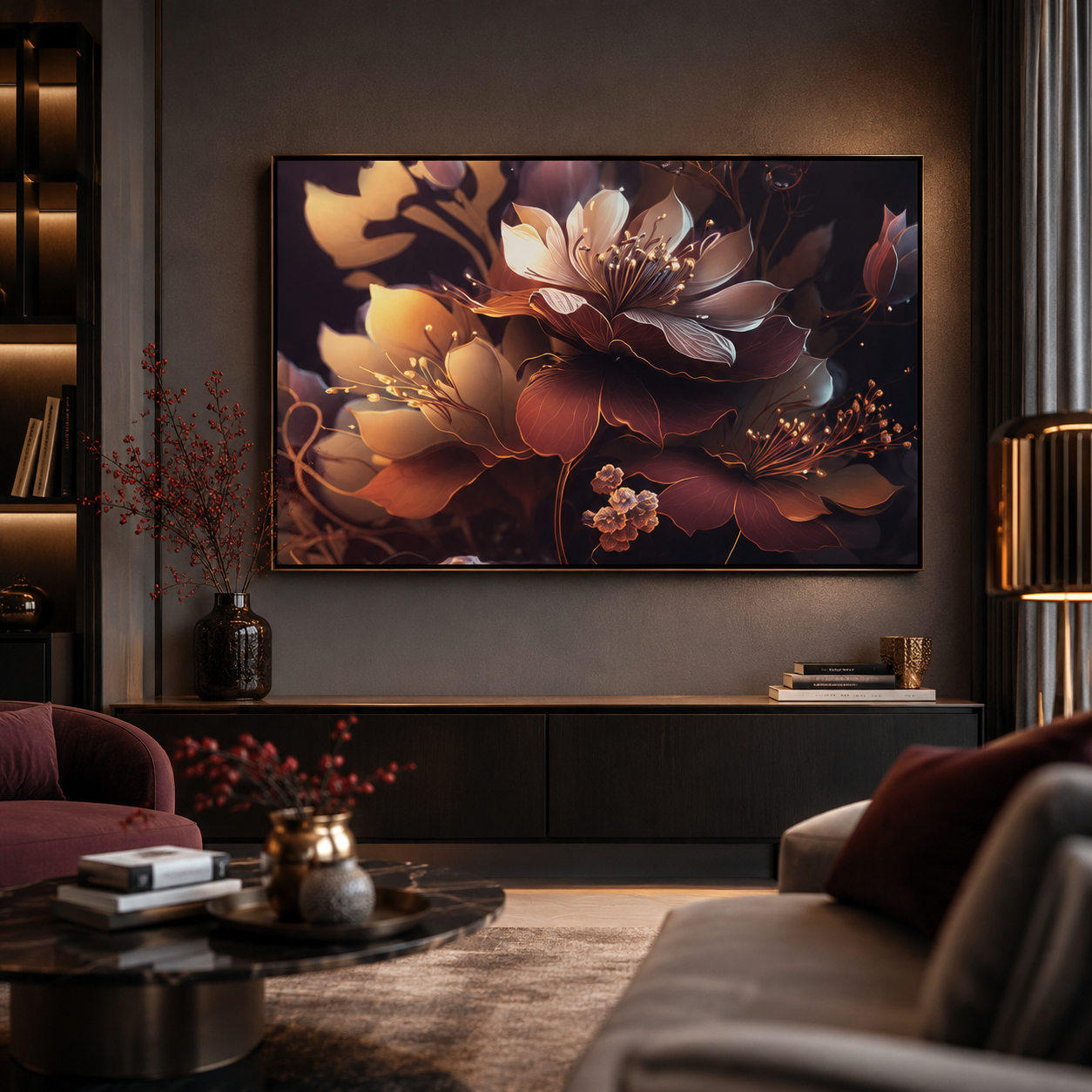 Quadro Red Flowers