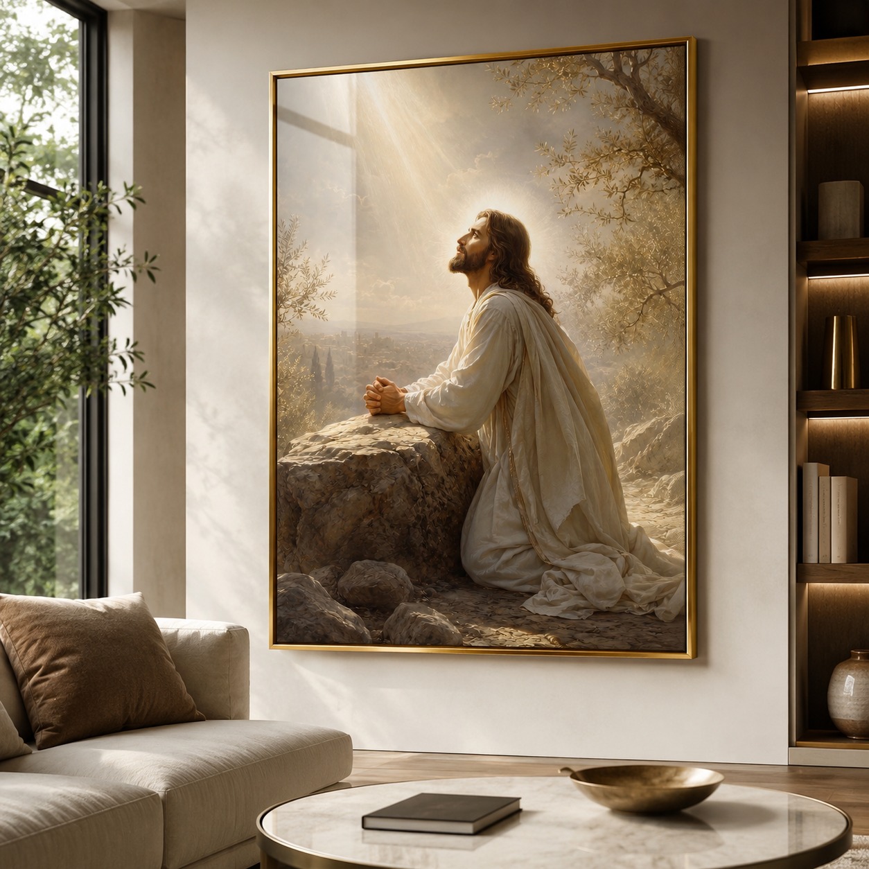 Quadro Jesus Orando No Monte Das Oliveiras