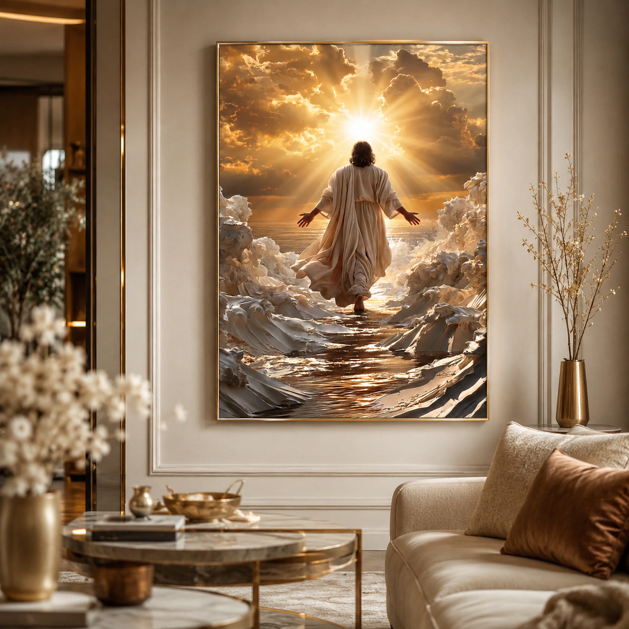 Quadro Jesus Sobre As Aguas II