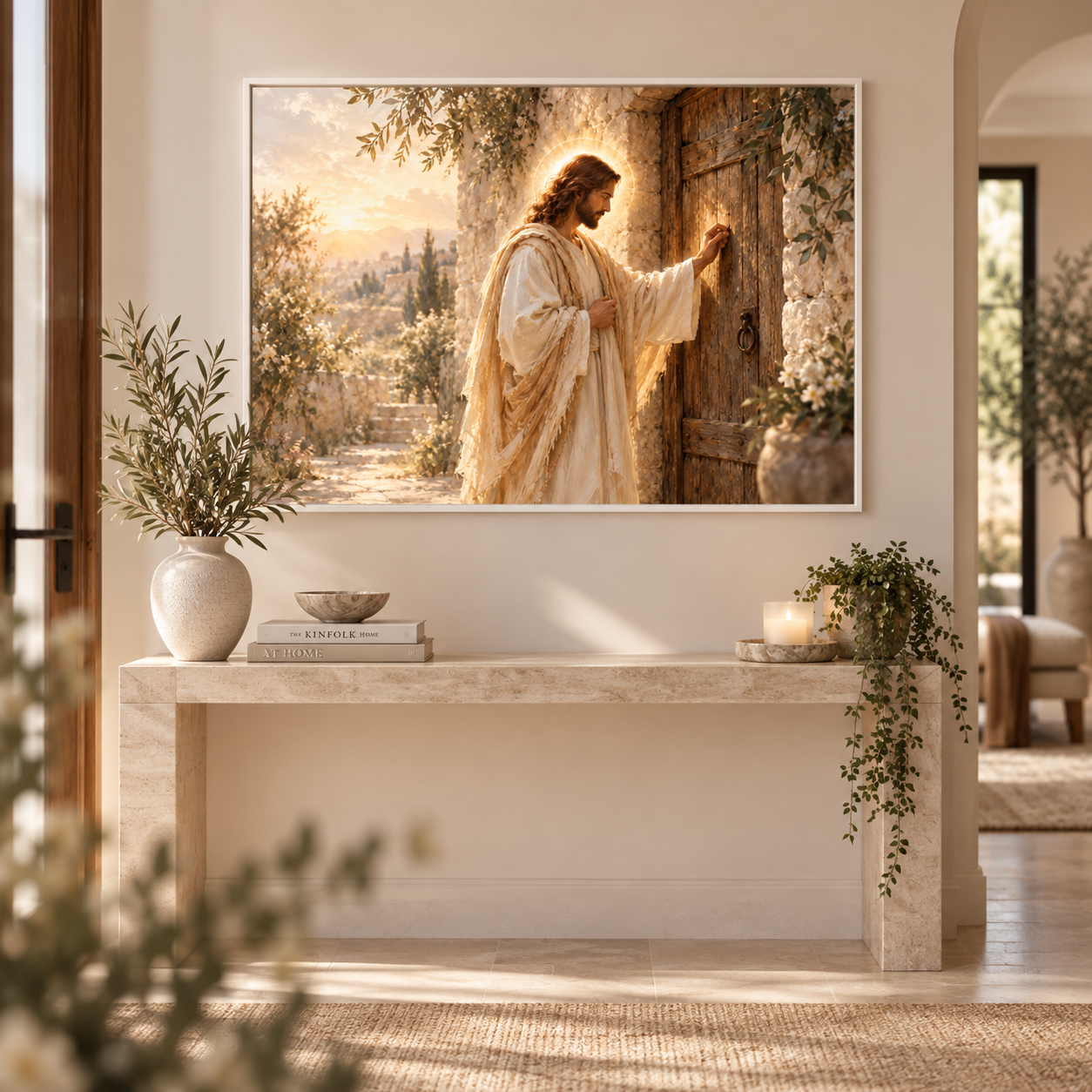 Quadro Cristo Bate A Porta