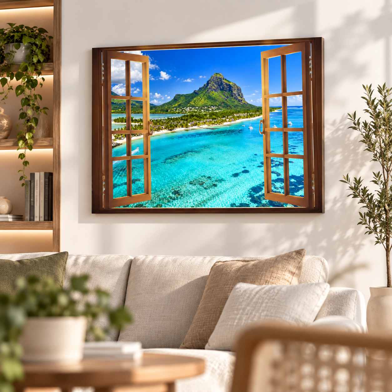 Quadro Sala Casa de Praia Janela Mar
