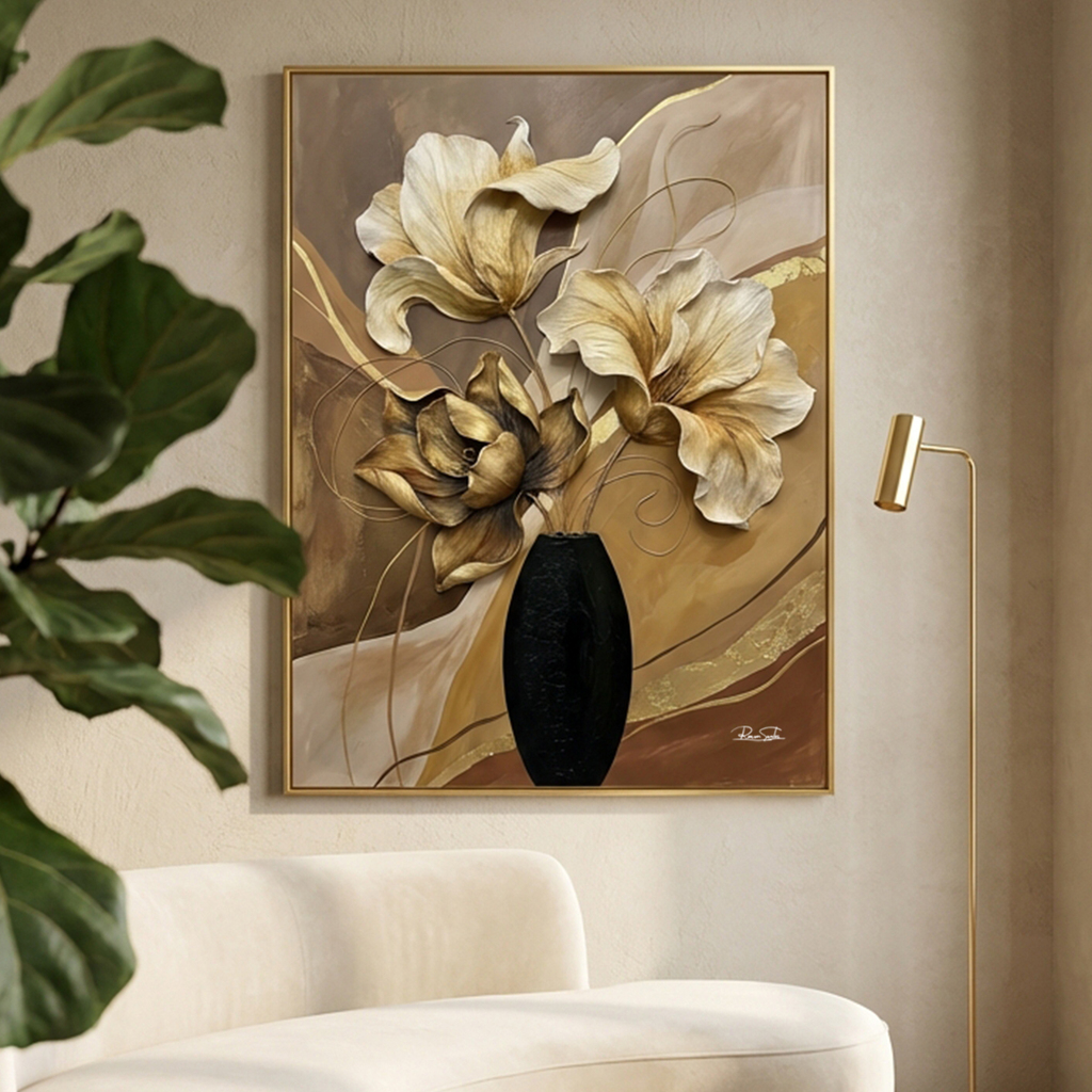 Quadro Abstrato Floral Luxury 022