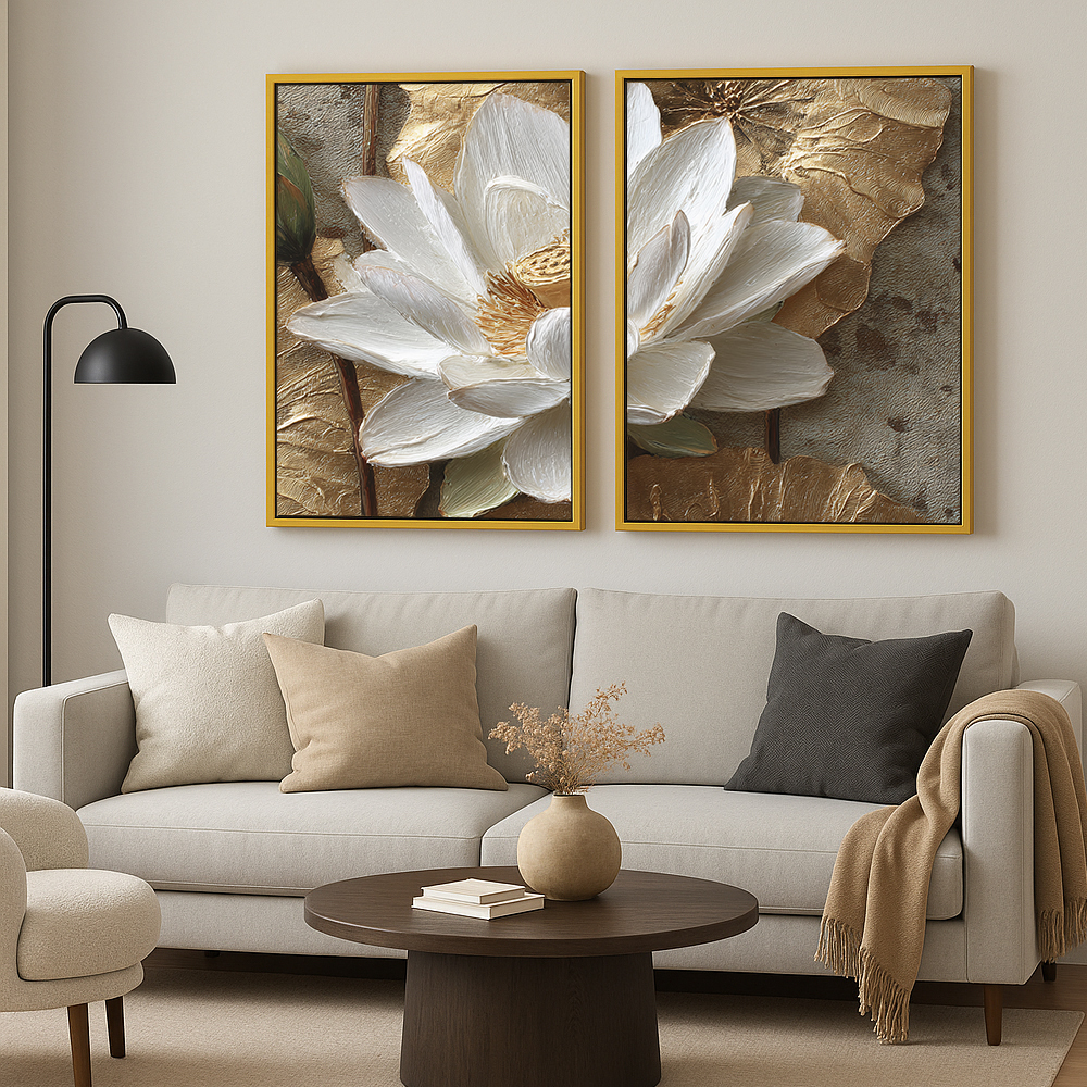 Quadro Duo Entre Pétalas