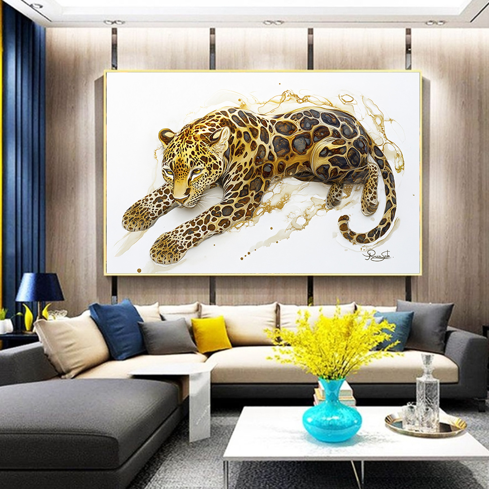 Quadro Leopardo Pintura