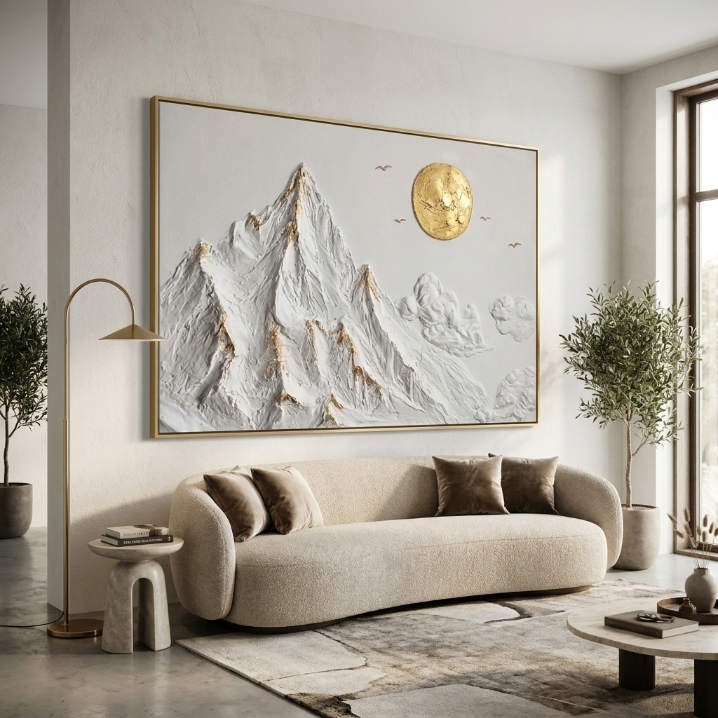 Quadro Montanha Abstrata