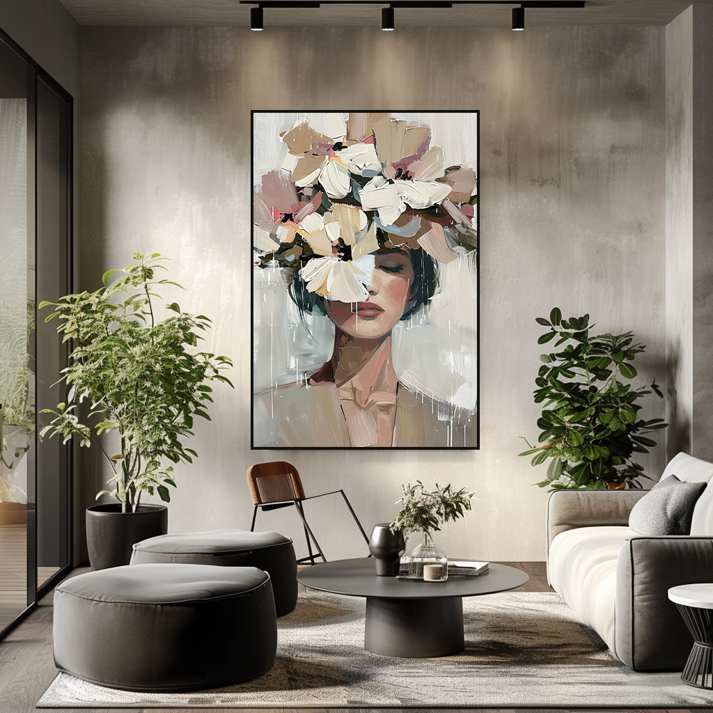 Quadro Mulher floral 2