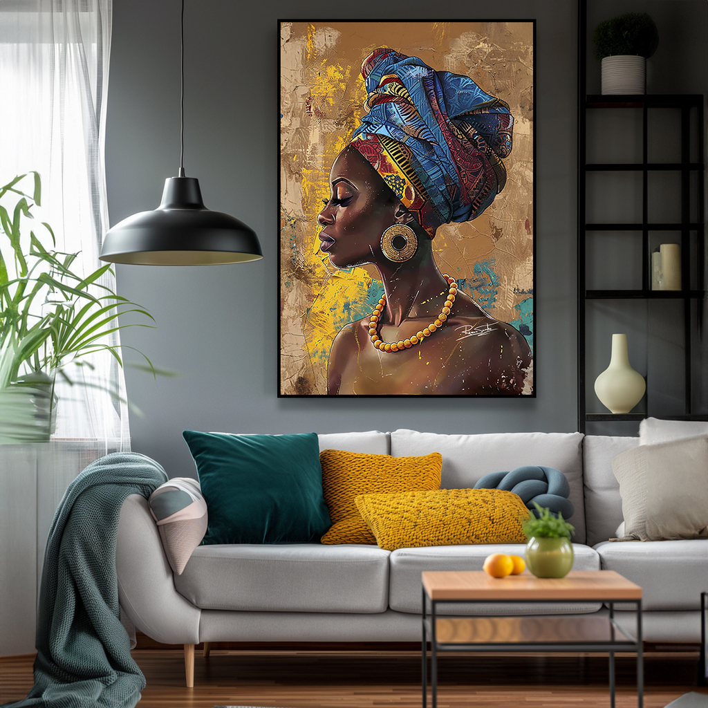Quadro Negra Gold Abstract